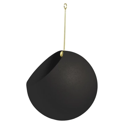 Bild av AYTM Globe blomkruka, hängande, Ø 17 cm, svart, aluminium