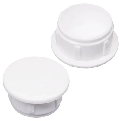 Bild av SKIR&#039;CO (10 st) vita hålpluggar i plast 20 mm, borrhålskyddskåpor, möbelhålplugg, skruvhålspluggar