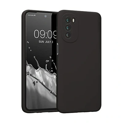Bild av kwmobile fodral kompatibelt med Motorola Moto G52/Moto G82 5G silikon mobiltelefonfodral mjuk yta trådlös laddning svart