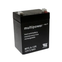 Bild av multipower MP2,9 12R Blybatteri 12 V 2.9 Ah Bly AGM (B x H D) 79 107 56 mm Stickkontakt 4.8 Underhållsfri, Låg självurladdning