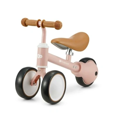 Bild av Kinderkraft balanscykel CUTIE, med stödhjul, springcykel, gåcykel, cykel utan pedaler, trehjuling, i metall, modern design, säker konstruktion, för barn från 1 år, rosa