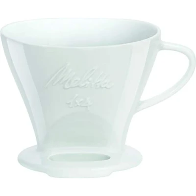 Bild av Melitta Häll Överstorlek 1x4, 6761018, Filterhållare, Används med 1 Kanna eller 2 Koppar, Porslin 1x4 Vitt