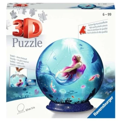 Bild av Ravensburger 3D pussel 11250 pusselboll förtrollande sjöjungfrur 72 delar för vuxna och barn från 6 år