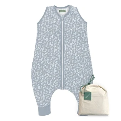 Bild av molis&amp;co. Babysovsäck med fötter. 0,5 TOG. Storlek: 70 cm. Perfekt för sommaren. Blå trädgård 100 % bomull (OEKO TEX 100).