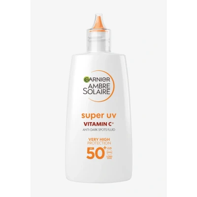 Bild av Garnier UV solskyddsvätska mot mörka fläckar, mycket högt solskydd med SPF 50+, osynlig finish, Ambre Solaire Super Vitamin C Daily Fluid, 1 x 40 ml