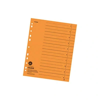 Bild av Falken delare gjorda av återvunnet kort A4 100er Pack Orange
