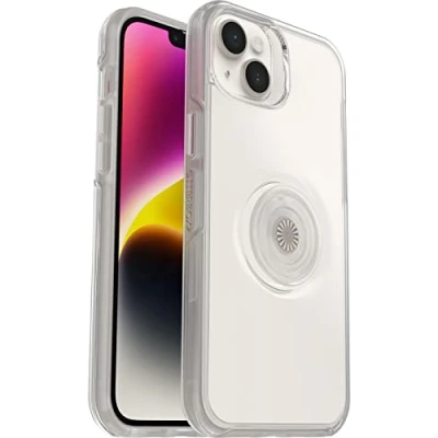 Bild av Otterbox Otter+Pop skal för iPhone 14 Plus, stöttåligt, fallsäkert, skyddande med PopSockets PopGrip, testad till militärstandard x3, Klar, 77 88778