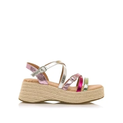 Bild av mtng Giorgia Espadrillos, Storlek: 37, Keni green fuchsia pink silver Konstmaterial