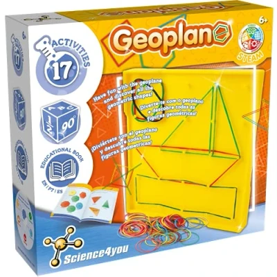 Bild av Science4you Geoplane set för barn från 6 år pedagogisk leksak med 17 aktiviteter, perfekt geometri geometriska former och matemlekar, skolleksaker 7 8 9