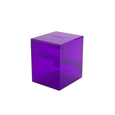 Bild av Gamegenic Bastion 100+ XL däckbox kompakt, säker och perfekt organiserad för dina samlarkort! Skyddar säkert dubbelärmade kort, lila färg, tillverkad