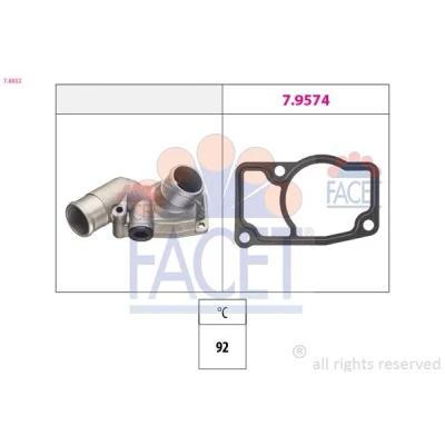 Bild av FACET 7.8832 Thermostat d&#039;eau 92 Made in Italy OE Equivalent OPEL: Zafira A, Astra G CC, Caravan, VAUXHALL: Mk4 CC