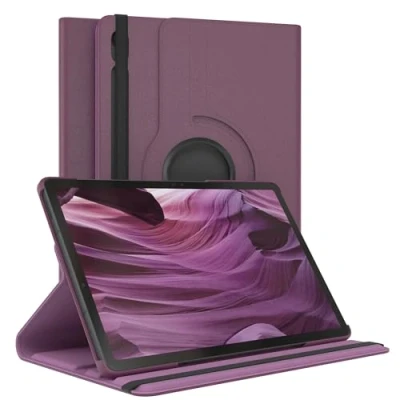 Bild av EAZY CASE Fodral för surfplatta Samsung Galaxy Tab S9 FE Skyddsfodral 10,9 tum Rotationsfodral att ställa den upp Vändbart 360 roterbart med ståfunktion Konstläder violett