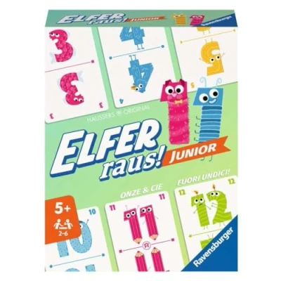 Bild av Ravensburger 20947 Elfer Raus! Junior kortspel 2 6 spelare, spel från 5 år för barn och vuxna, nummerrum 120