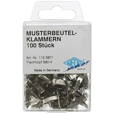 Bild av Wedo 112 5901 0,7 tum platt huvud metall pappersfäste (paket med 100)