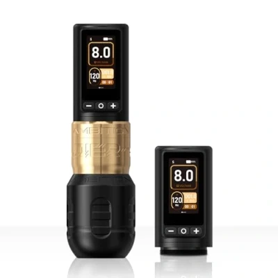 Bild av Ambition Soldier 270 Trådlös tatueringsmaskin med g.cm borstlös motor högt vridmoment Roterande tatueringspenna extra 2400mAh Power Touch knappar LED digital display för tatuerare