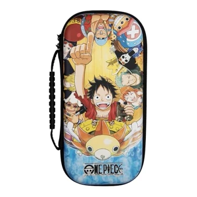 Bild av Konix One Piece skydds och transportfodral för Nintendo Switch, Switch Lite OLED konsoler förvaring av 8 spel Timeskip motiv,