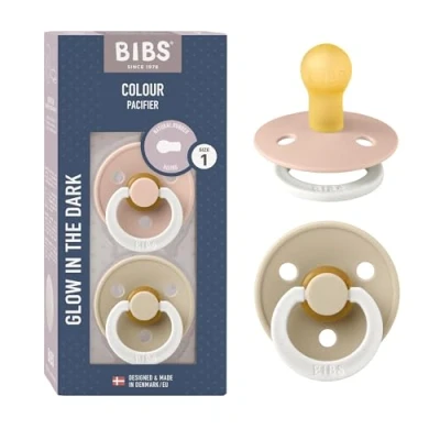 Bild av BIBS Boheme Latex Size 1 Blush GLOW/Vanilla GLOW 2 pack