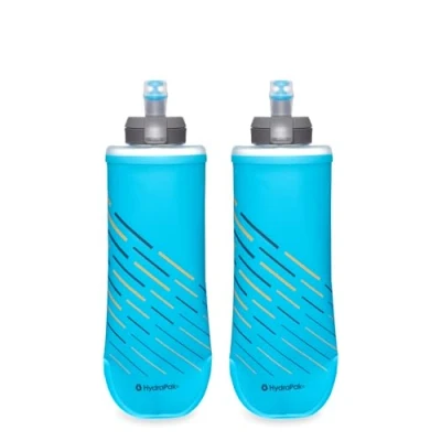 Bild av HydraPak SoftFlask Speed 500 ml 2 pack komprimerbar mjuk flaska vattenflaska, perfekt passform för hydratiseringsvästar och löparpaket med lättöppnat lock (500 ml/17 oz)