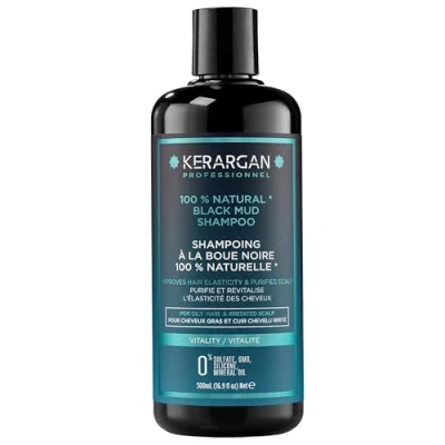 Bild av Kerargan Shampoing à la boue noire de mer Morte sans sulfate, paraben &amp; silicone 500ml