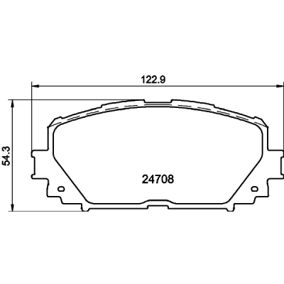 Bild av HELLA 8DB 355 013 901 Jeu de plaquettes frein non préparé pour indicateur d&#039;usure TOYOTA: Yaris II 3/5 portes, III Verso S