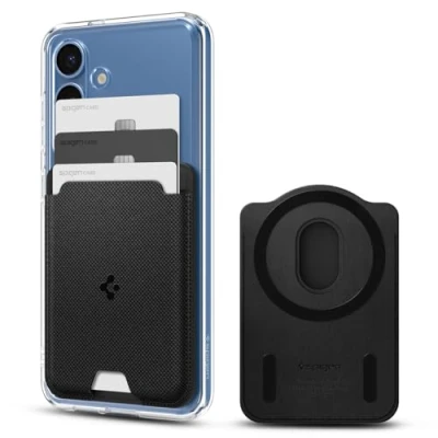Bild av Spigen Urban Fit MagFit Magnetisk Korthållare 3 Kort Kompatibel med Magnetfodral Designad för Samsung Galaxy S25/S25+/S25 Ultra Mdeller Svart