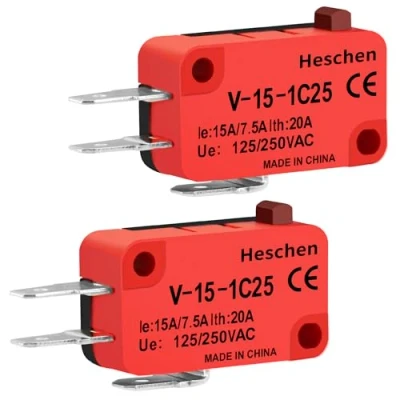Bild av Heschen Micro Switch V 15 1C25 SPDT knapptyp 20A 250VAC 2 pack