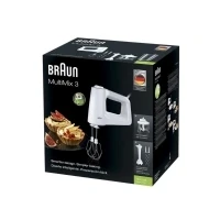 Bild av Braun MultiMix 3 Elvisp HM 3135, Minivisp, Mixer för Smoothies, 500 W, Plast, Vit