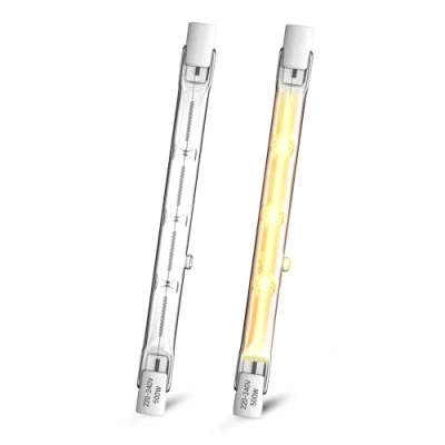 Bild av Klarlight 500W R7s Halogen Linjär Glödlampa 118mm, T3 J118 Dubbelsidig Strålkastare Dimbar Varmvit 2800K, 11000LM Spotlight för Arbetslampor, Landskap, Gatubelysning, Säkerhet (Paket med 2)