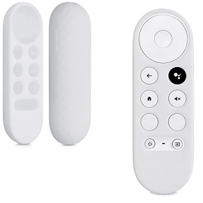 Bild av Kwmobile fodral fjärrkontroll kompatibel med Google Chromecast 2020 4K/Chromecast 2022 HD silikonfodral för TV tillbehör i vitt
