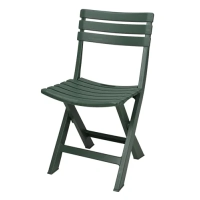 Bild av Spetebo Fällstol i plast 80 x 45 cm skogsgrön trädgård och balkong biststol hopfällbar trädgårdsstol campingstol utomhus stol för terrass