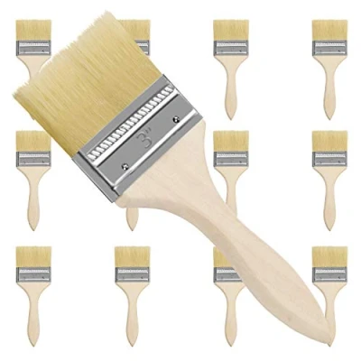 Bild av Kurtzy 12 Pack med Målarborstar Borsthuvud 76,2mm &amp; Borstens Totala Storlek 21cm Lämplig för Stökiga Jobb som Involverar Chip Målning, Silikon, Grund, Fläckning, Lackering, Lim