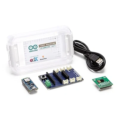 Bild av Tiny Machine Learning Kit [AKX00028] Startpaket med Arduino Nano 33 BLE Sense, OV7675 kamera och anpassad sköld för praktiska TinyML projekt