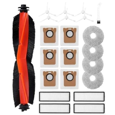Bild av SOBEAU tillbehörssats för Xiaomi X20+/X10+/Dreame L10s Ultra/L10 Prime robotdammsugare, 1 huvudborste, 4 filter, moppdynor, 6 sidoborstar, dammpåsar, reservdelar Dreame