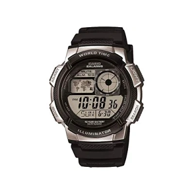 Bild av Casio Collection herrklocka AE 1000W, Svart/silver, 48.1 x 43.7 13.7 mm, Rem