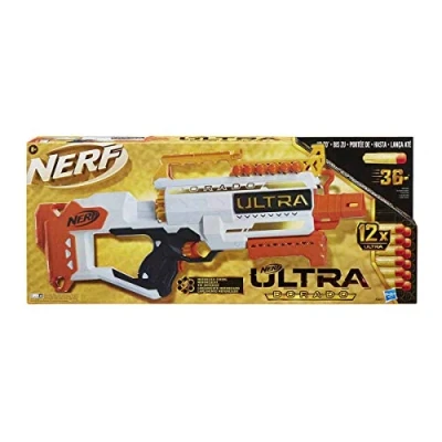 Bild av Motoriserad Nerf Ultra Dorado blaster, exklusiva gulddetaljer, snabb omladdning, 12 pilar, fungerar enbart med pilar
