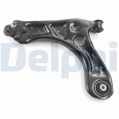 Bild av DELPHI TC4847 Länkarm, hjulupphängning med spindelled framaxel vänster, Nedre Länkarm (tvär ) stålplåt VOLKSWAGEN: Polo V Hatchback