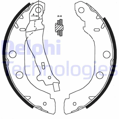 Bild av DELPHI LS1828 Mâchoires De Frein 229 42 RENAULT: Kangoo I Express, I, NISSAN: Kubistar Van, Primera 5 portes, Berline