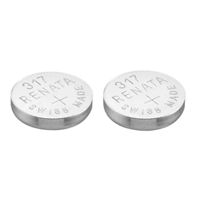 Bild av 2 x Renata 317 klockbatteri tillverkad i Schweiz silveroxid 1,5 v (SR516SW