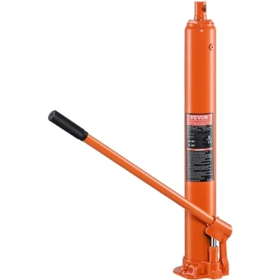 Bild av VEVOR hydraulisk lång ram domkraft, 4 t motorlyftcylinder med en kolvpump och platt bas, bilflasklyftare för motorlyftning, garage /lastkranar, bondgård etc