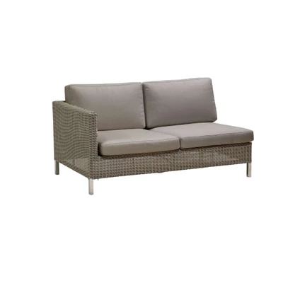 Bild av Cane line Connect Dining lounge 2 Seater Sofa Right Module Trädgårdssoffa Taupe / H77 x D77 B153 cm