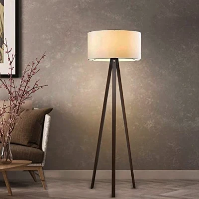 Bild av lux.pro golvlampa Newport 1 x E27 för vardagsrum sovrum kräm