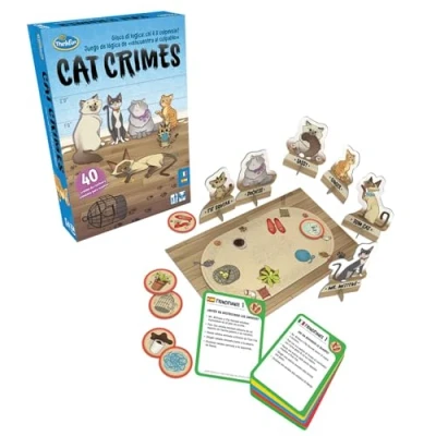 Bild av ThinkFun 76367 Katbrott Cat Crimes reflektionsspel och logik, flerfärgad