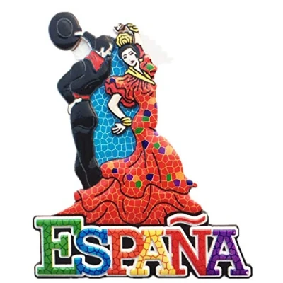 Bild av MUYU Magnet 3D Flamenco Dance Spanien kylskåpsmagnet, hem och köksdekoration, klistermärken, Spanien, turistsouvenir presentkollektion