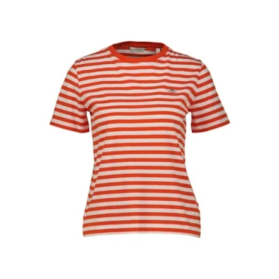 Bild av GANT Regular Striped Shield Tshirt med print, Storlek: XL, Orange red