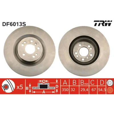 Bild av Bromsskiva TRW DF6013S