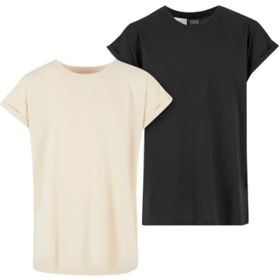 Bild av Urban Classics Extended Shoulder TEE 2PACK Tshirt bas för barn, Storlek: 122/128, Whitesand black