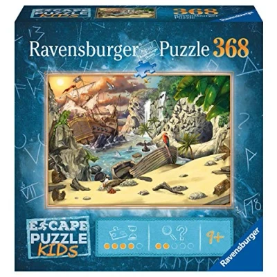 Bild av Ravensburger 12956 Pirates Pirate&#039;s Peril Escape Room Mystery Challenge Pussel för barn och vuxna från 9 år 368 delar, färgglada, único