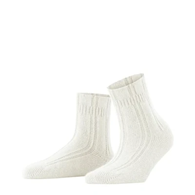 Bild av Falke Bedsock sängstrumpor för dam Angora vit ull Svart plus tjocka ribbade färger varma andas utan mönster vintern 1 par, (svart 3009), 39/42 EU
