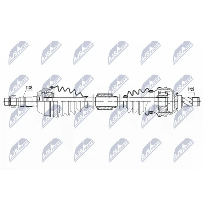 Bild av Drivaxel, framaxel höger, opel meriva b minibus, minivan, van, vauxhall mk ii, 13248623, 374765, 95520565, 95520566