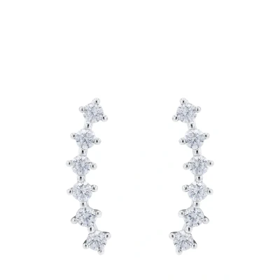 Bild av Amor örhängen 925 sterling silver damörhängen, med cubic zirconia synth, 1,8 cm, silver, Kommer i smycken presentförpackning, 2028389